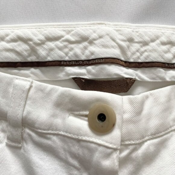 BRUNELLO CUCINELLI WHITE MID-RISE SKINNY SLIM JEANS - 8 - Picture 5 of 13